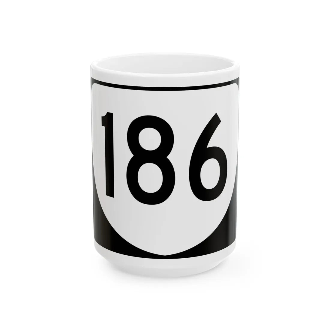 Virginia 186 (Virginia) (Road Sign) White Coffee Mug 15oz - Go Mug Yourself