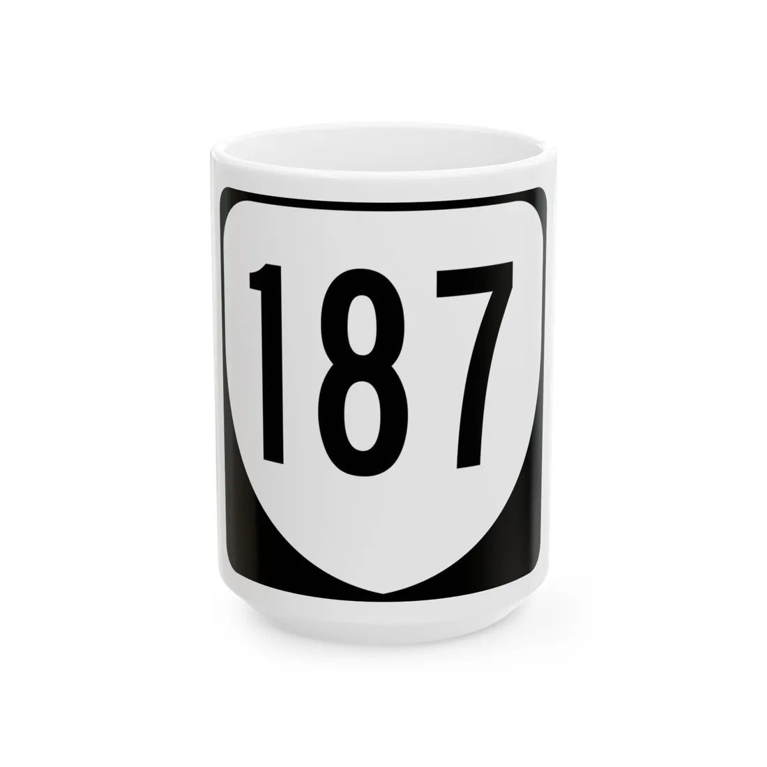 Virginia 187 1980 (Virginia) (Road Sign) White Coffee Mug 15oz - Go Mug Yourself