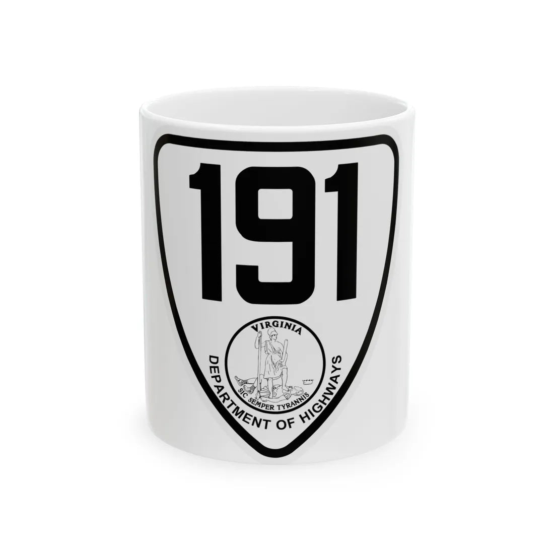 Virginia 191 1924 (Virginia) (Road Sign) White Coffee Mug 11oz - Go Mug Yourself