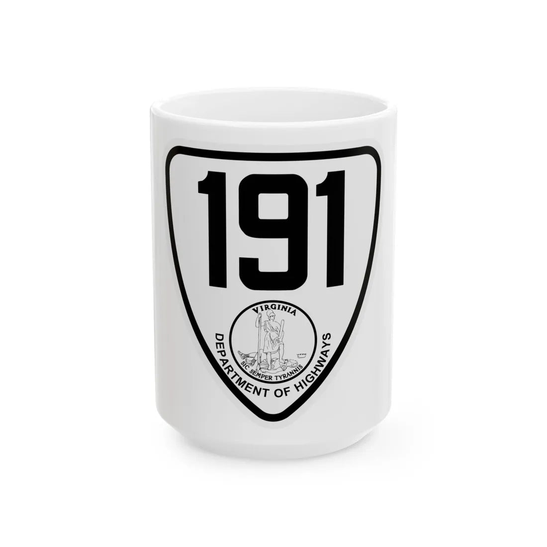 Virginia 191 1924 (Virginia) (Road Sign) White Coffee Mug 15oz - Go Mug Yourself