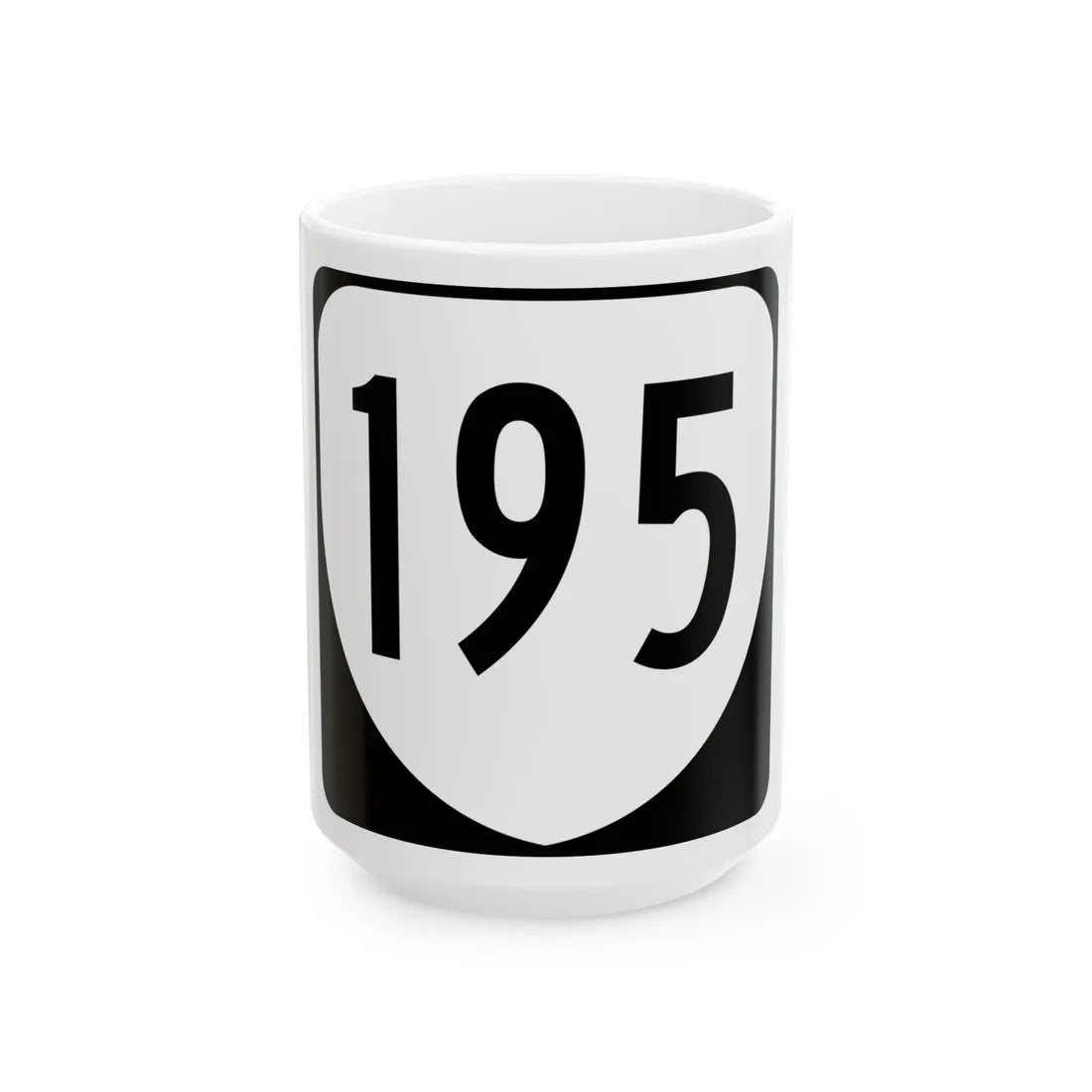 Virginia 195 1980 (Virginia) (Road Sign) White Coffee Mug 15oz - Go Mug Yourself