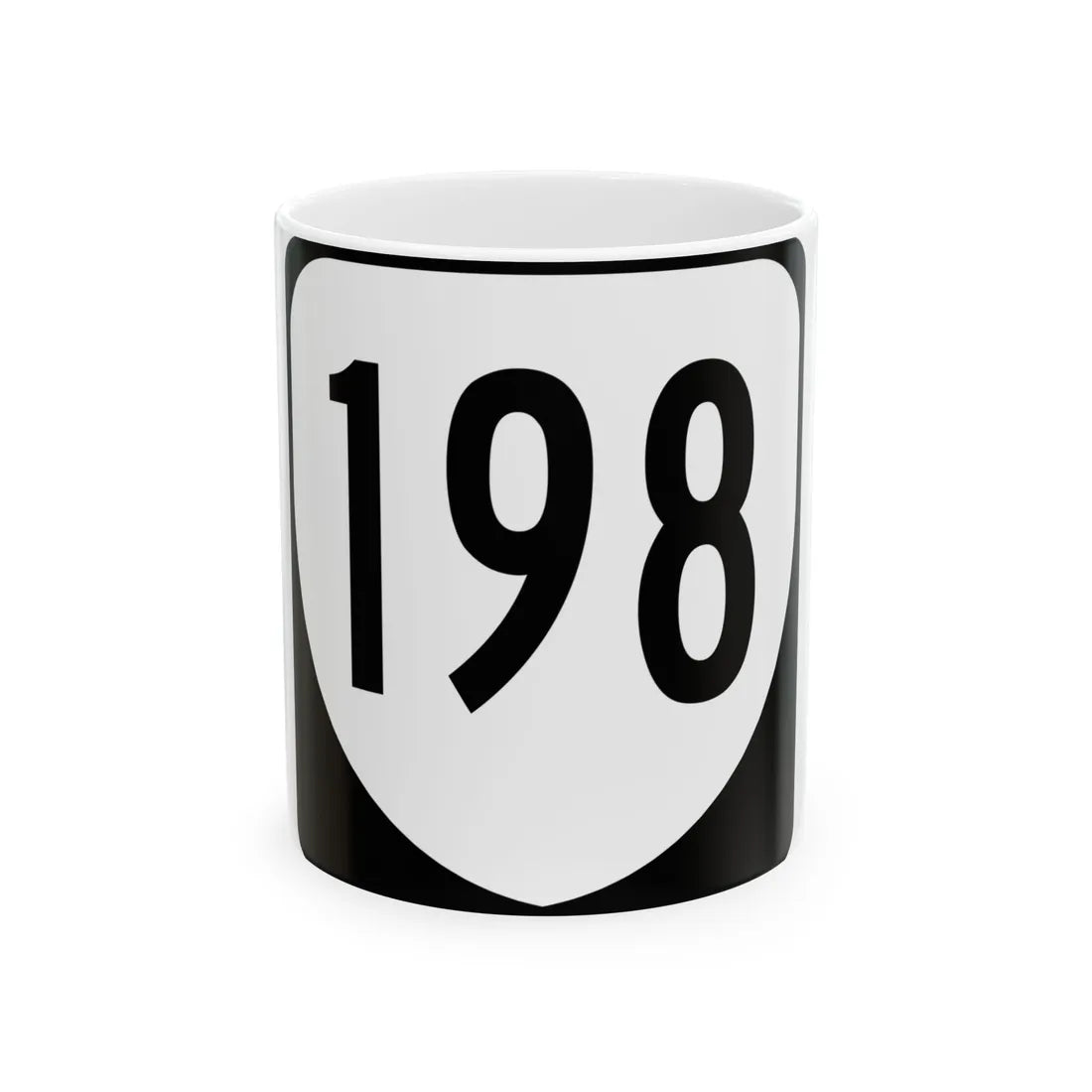 Virginia 198 1980 (Virginia) (Road Sign) White Coffee Mug 11oz - Go Mug Yourself