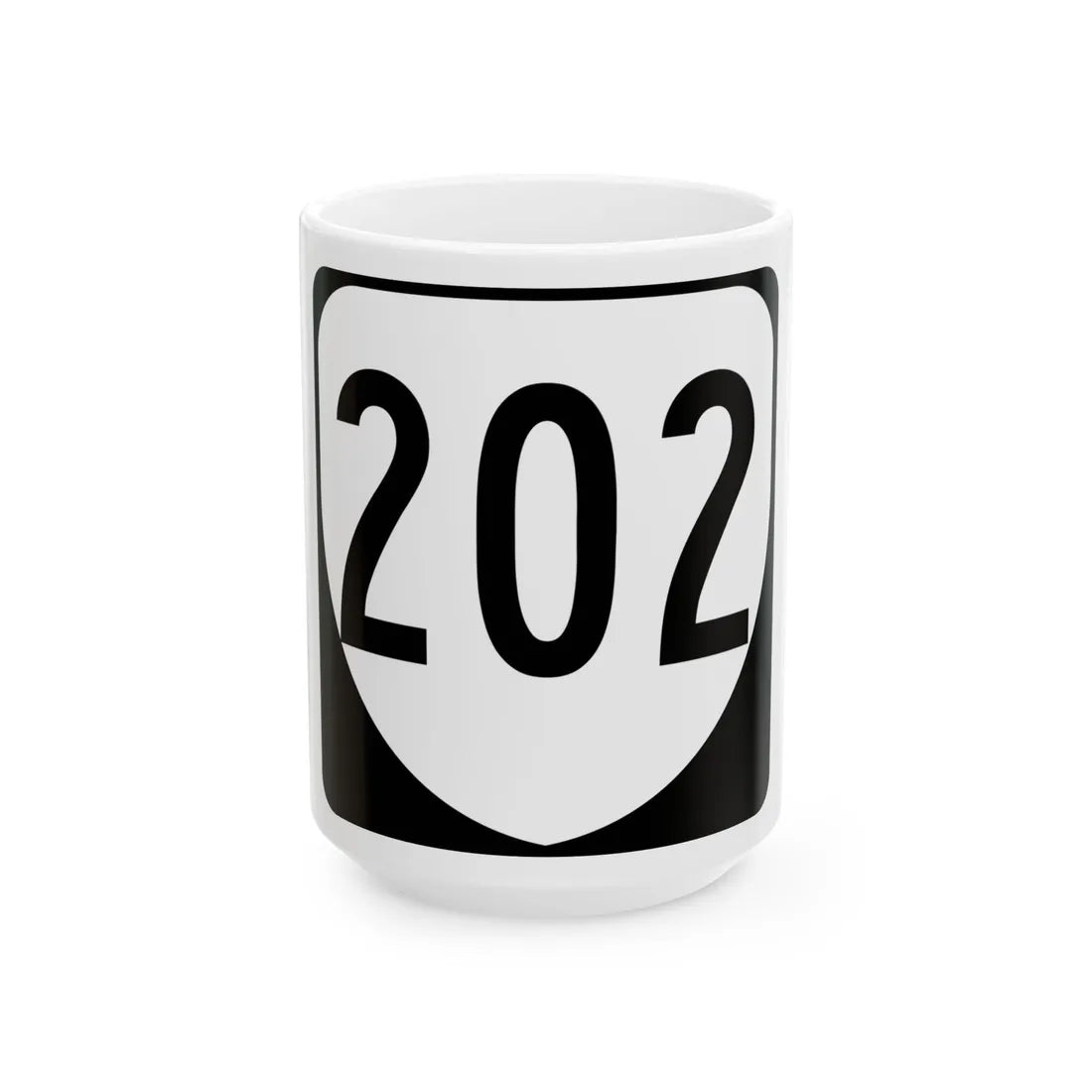 Virginia 202 1980 (Virginia) (Road Sign) White Coffee Mug 15oz - Go Mug Yourself