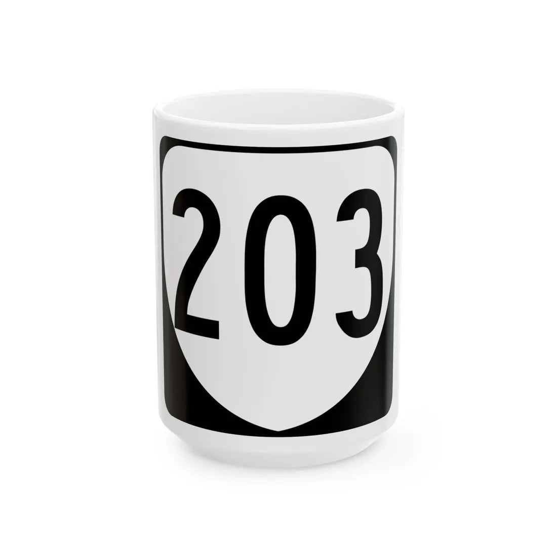 Virginia 203 1980 (Virginia) (Road Sign) White Coffee Mug 15oz - Go Mug Yourself