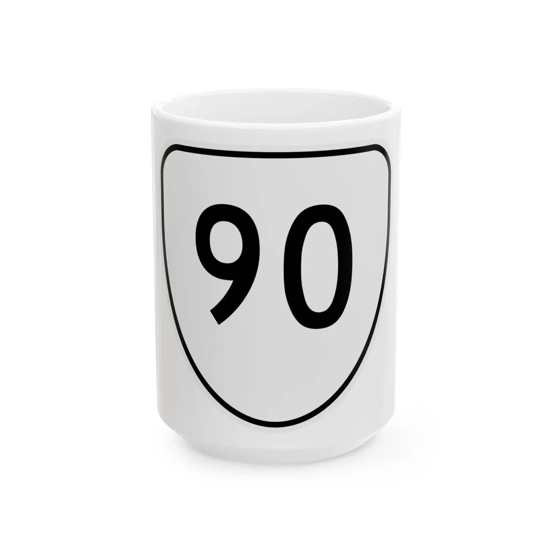 Virginia 90 1956 (Virginia) (Road Sign) White Coffee Mug 15oz - Go Mug Yourself