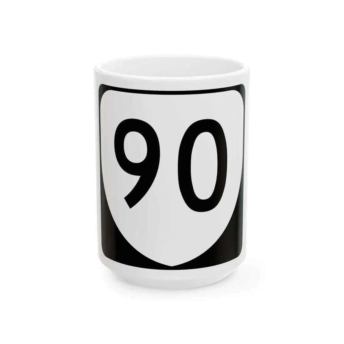 Virginia 90 (Virginia) (Road Sign) White Coffee Mug 15oz - Go Mug Yourself
