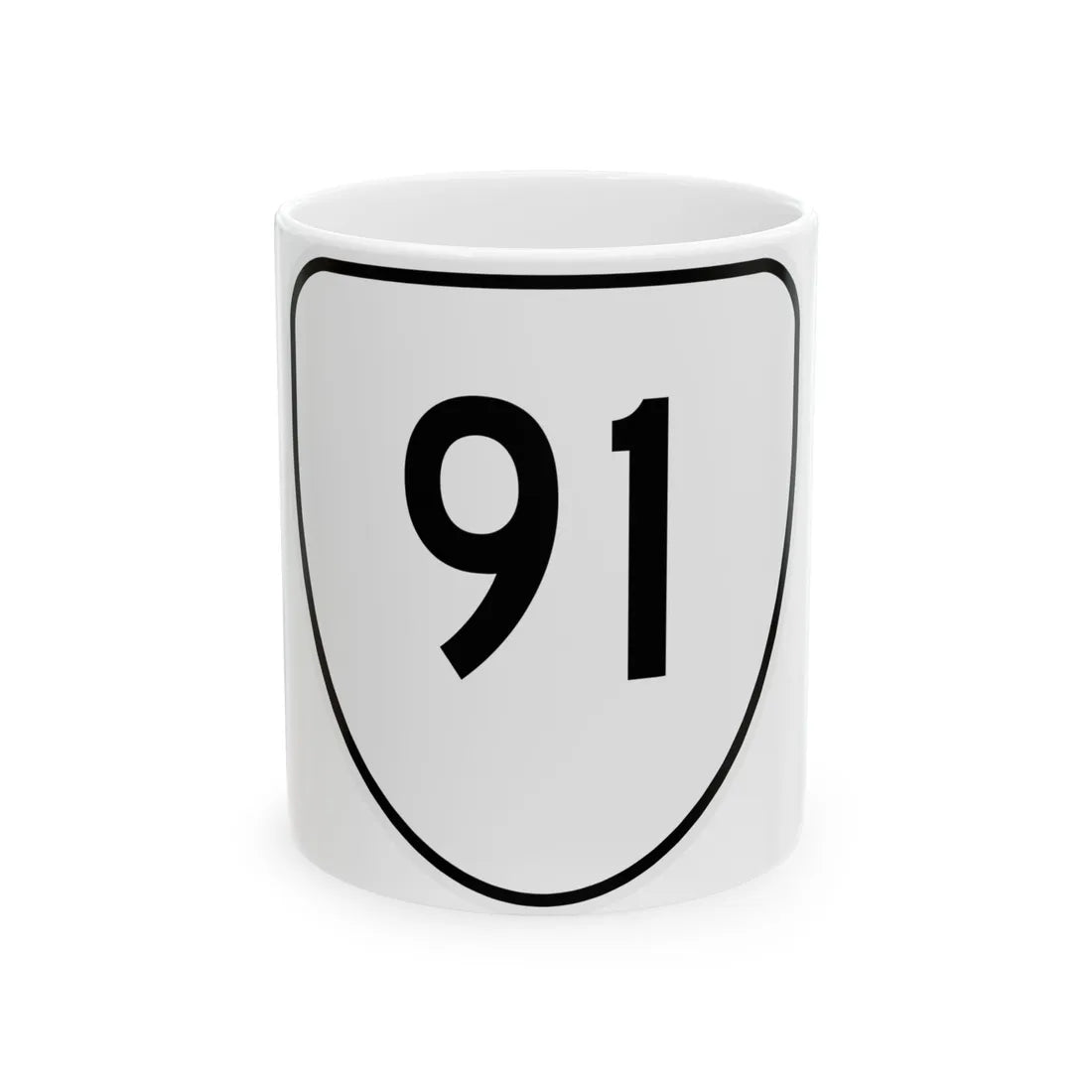 Virginia 91 1956 (Virginia) (Road Sign) White Coffee Mug 11oz - Go Mug Yourself
