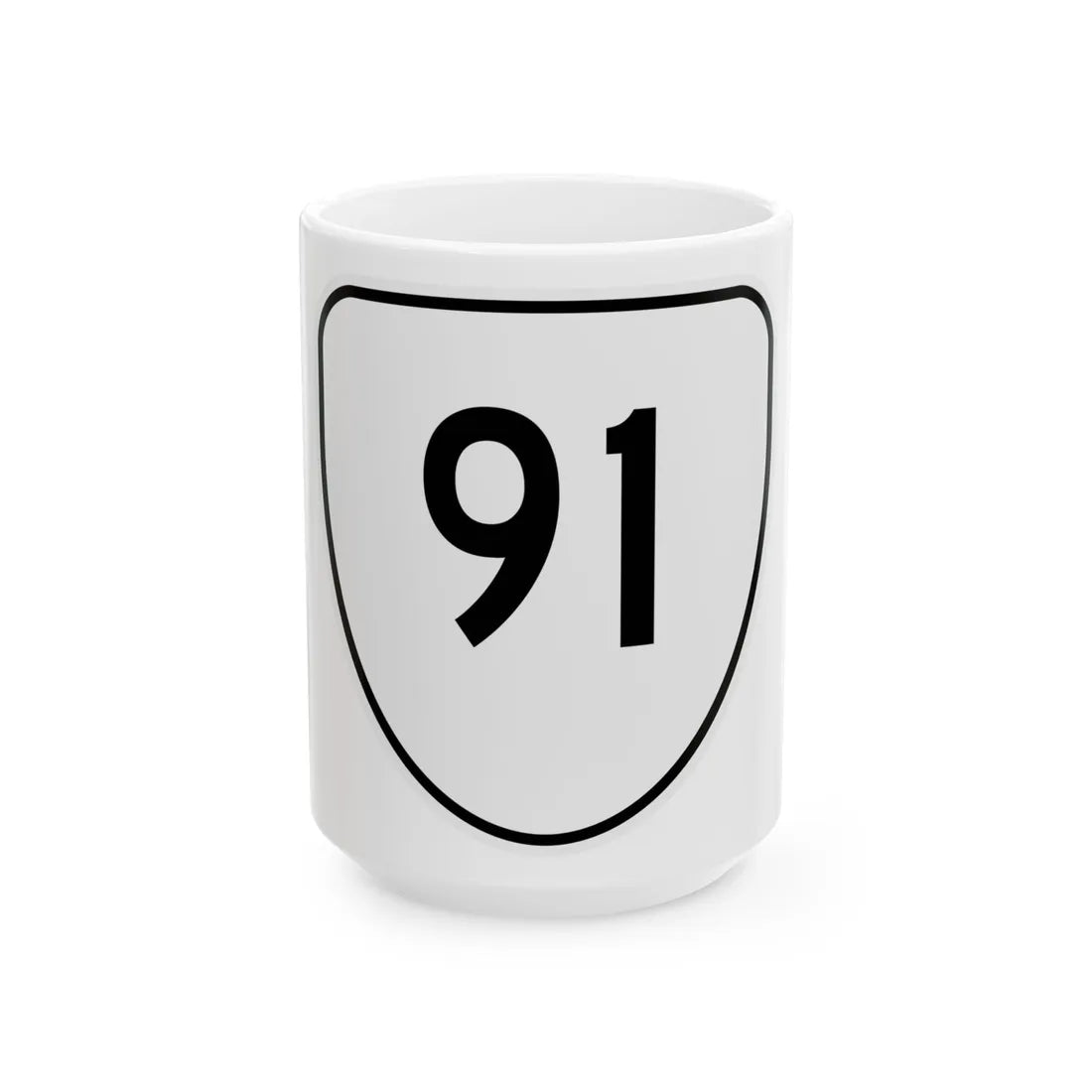 Virginia 91 1956 (Virginia) (Road Sign) White Coffee Mug 15oz - Go Mug Yourself