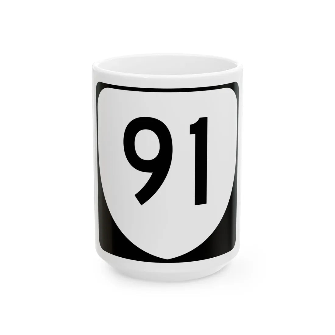 Virginia 91 (Virginia) (Road Sign) White Coffee Mug 15oz - Go Mug Yourself