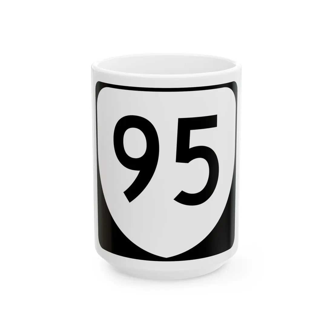 Virginia 95 (Virginia) (Road Sign) White Coffee Mug 15oz - Go Mug Yourself
