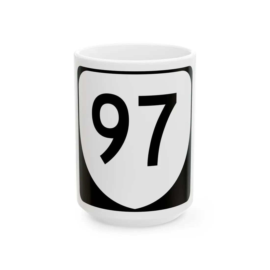 Virginia 97 (Virginia) (Road Sign) White Coffee Mug 15oz - Go Mug Yourself