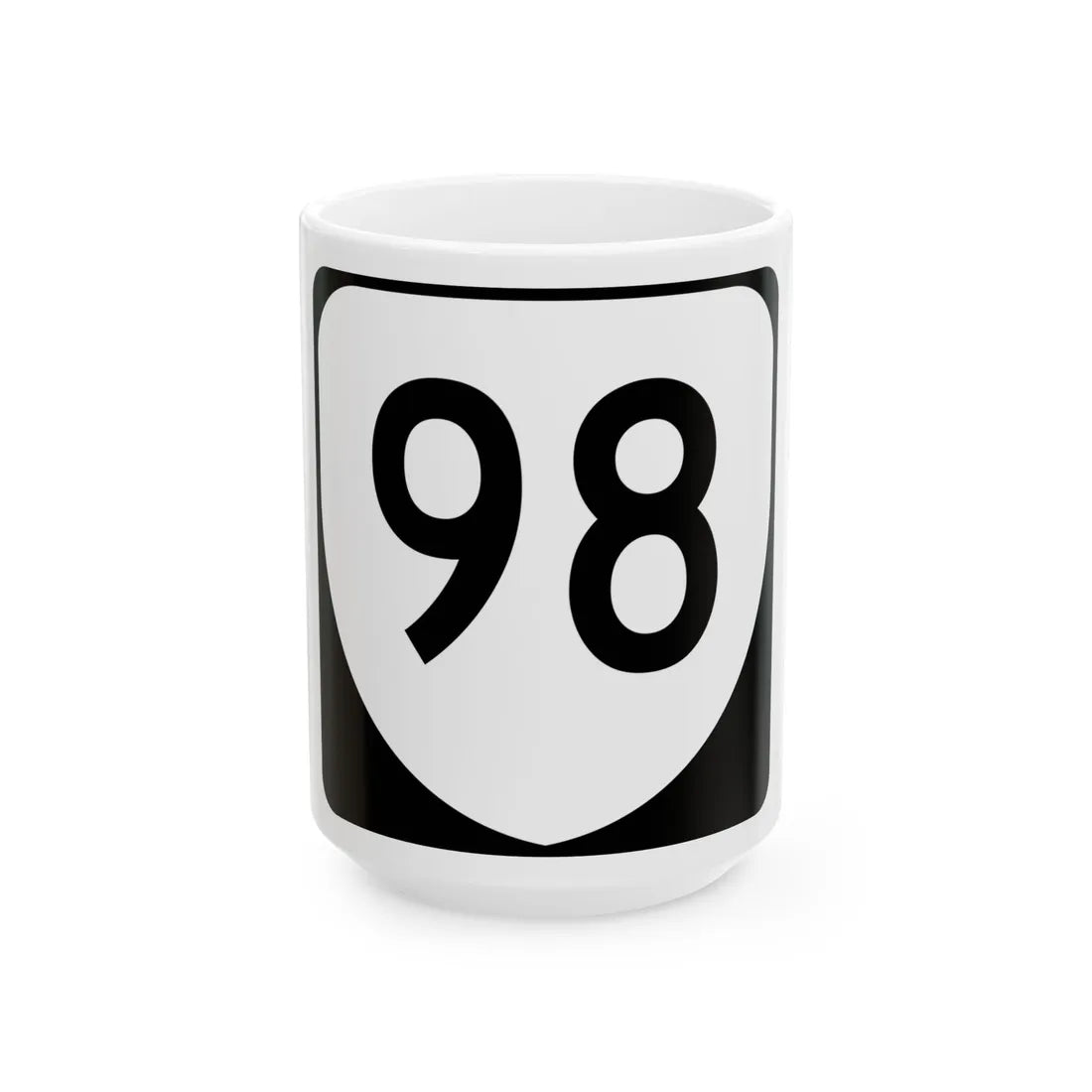 Virginia 98 (Virginia) (Road Sign) White Coffee Mug 15oz - Go Mug Yourself