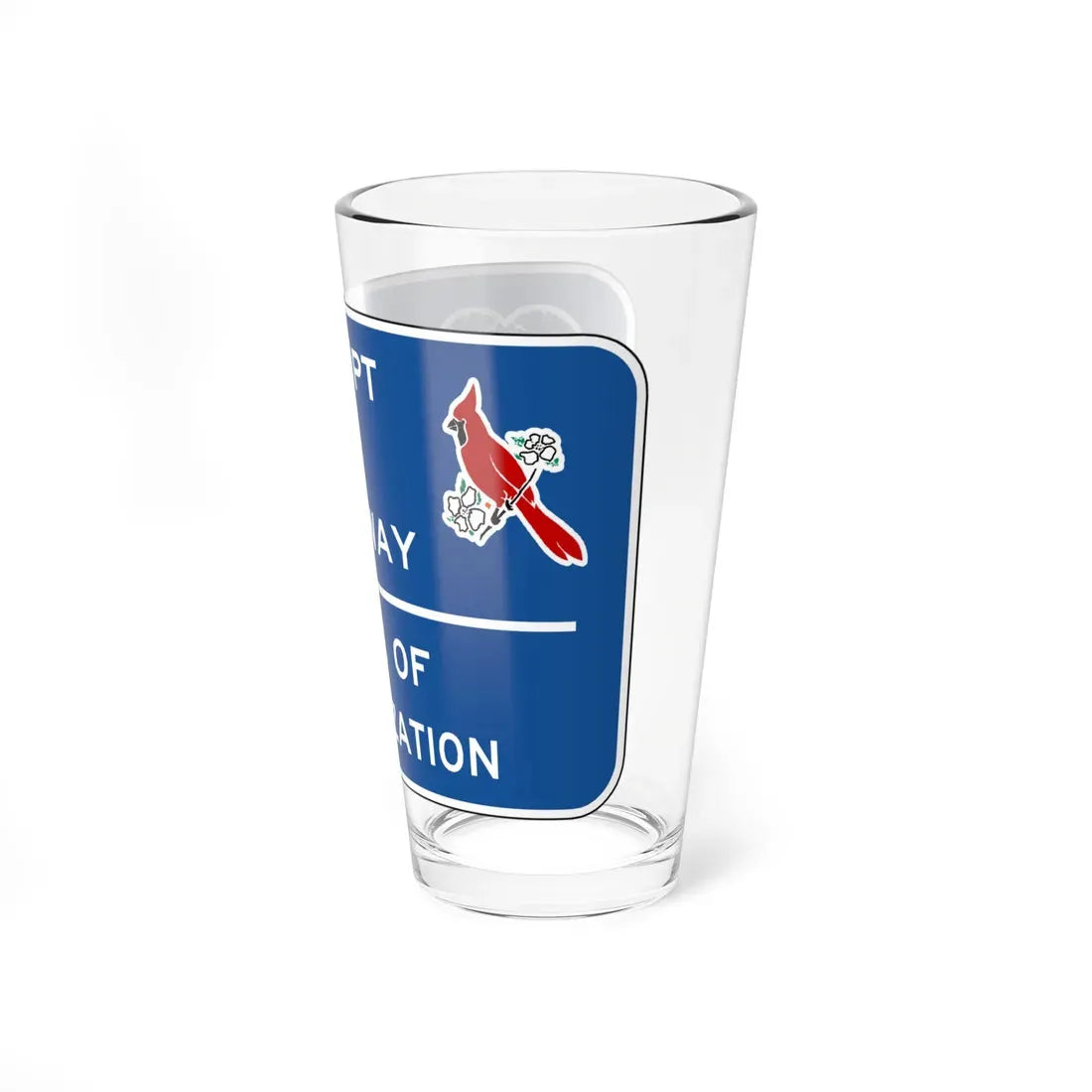 Virginia D14-V1 (Virginia) (Road Sign) Pint Glass 16oz - Go Mug Yourself