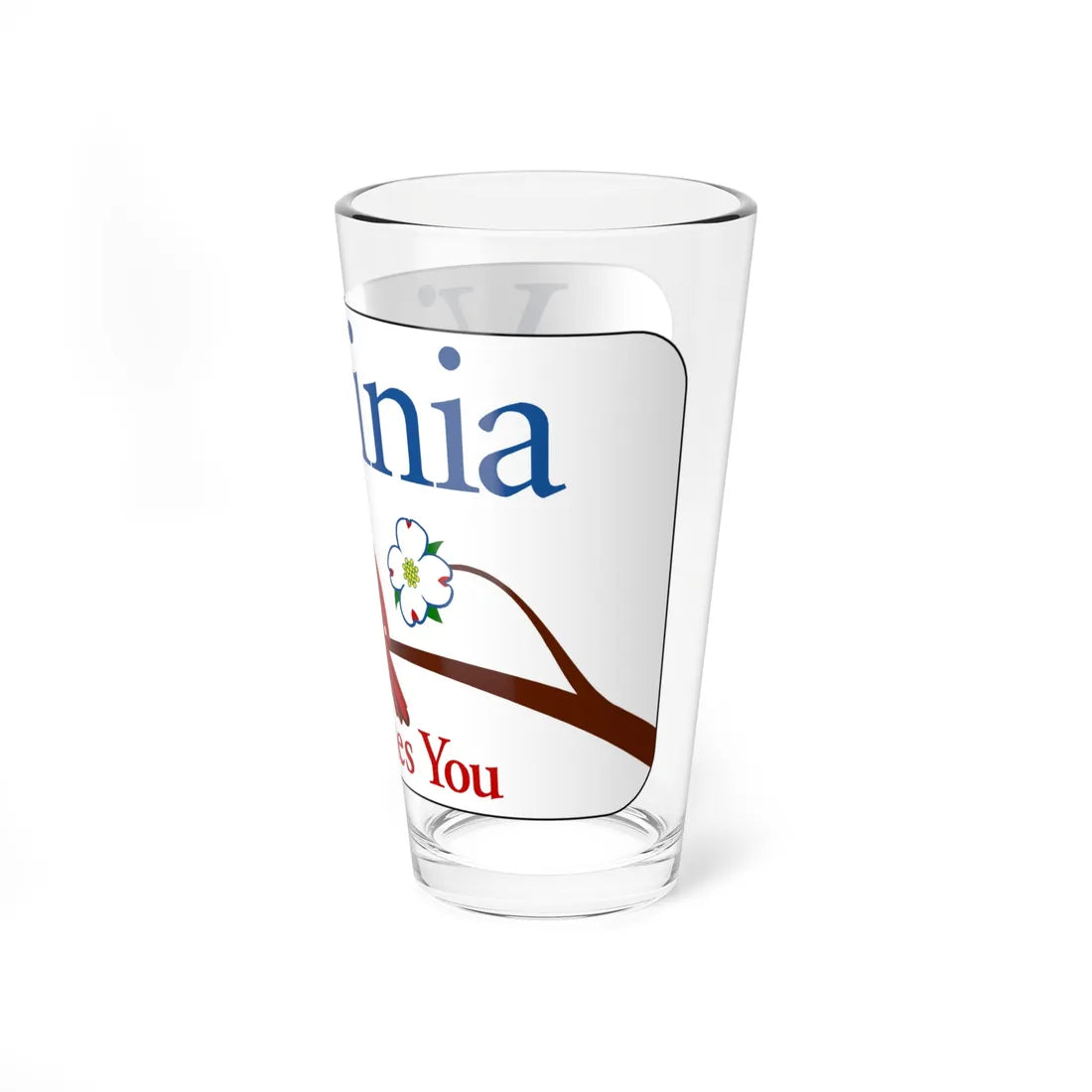 Virginia I-V1 (Virginia) (Road Sign) Pint Glss 16oz - Go Mug Yourself