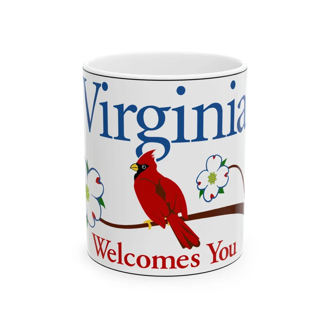 Virginia I-V1 (Virginia) (Road Sign) White Coffee Mug 11oz - Go Mug Yourself