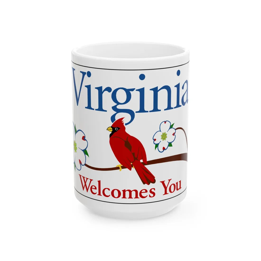 Virginia I-V1 (Virginia) (Road Sign) White Coffee Mug 15oz - Go Mug Yourself