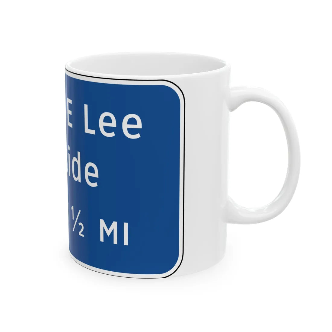 Virginia I-V13R (Virginia) (Road Sign) White Coffee Mug - Go Mug Yourself