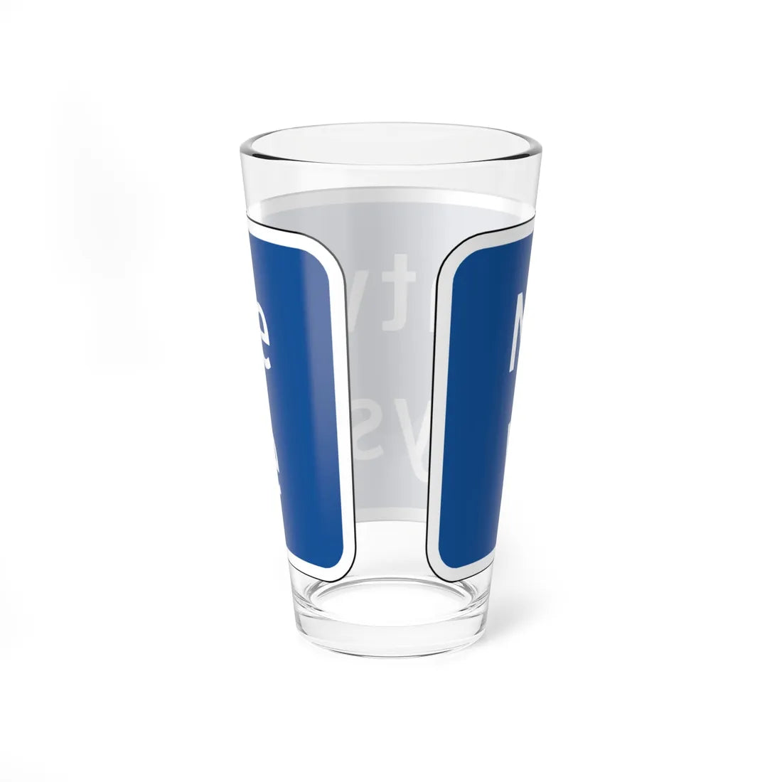 Virginia I-V14 (Virginia) (Road Sign) Pint Glss 16oz - Go Mug Yourself