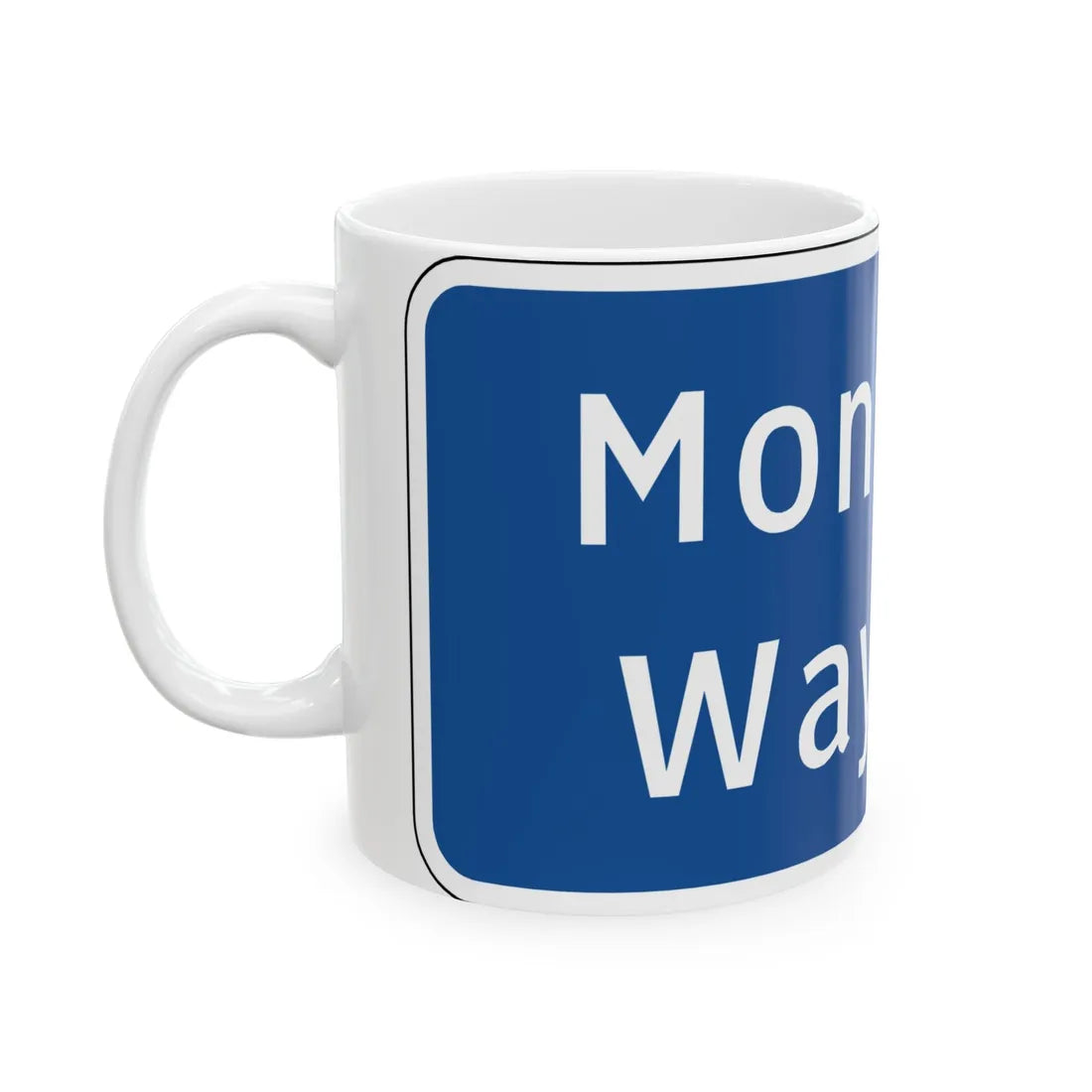 Virginia I-V14 (Virginia) (Road Sign) White Coffee Mug - Go Mug Yourself