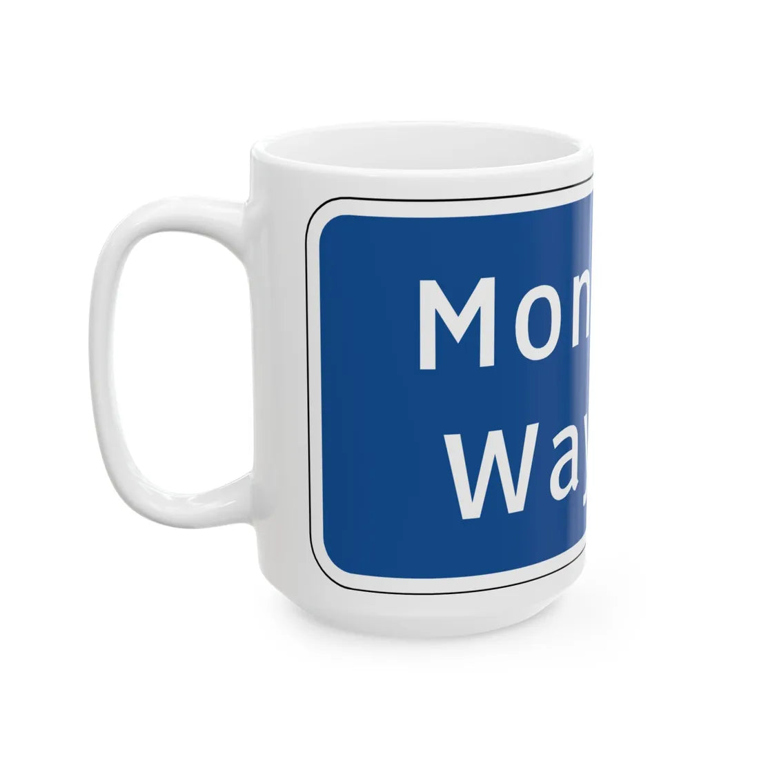 Virginia I-V14 (Virginia) (Road Sign) White Coffee Mug - Go Mug Yourself