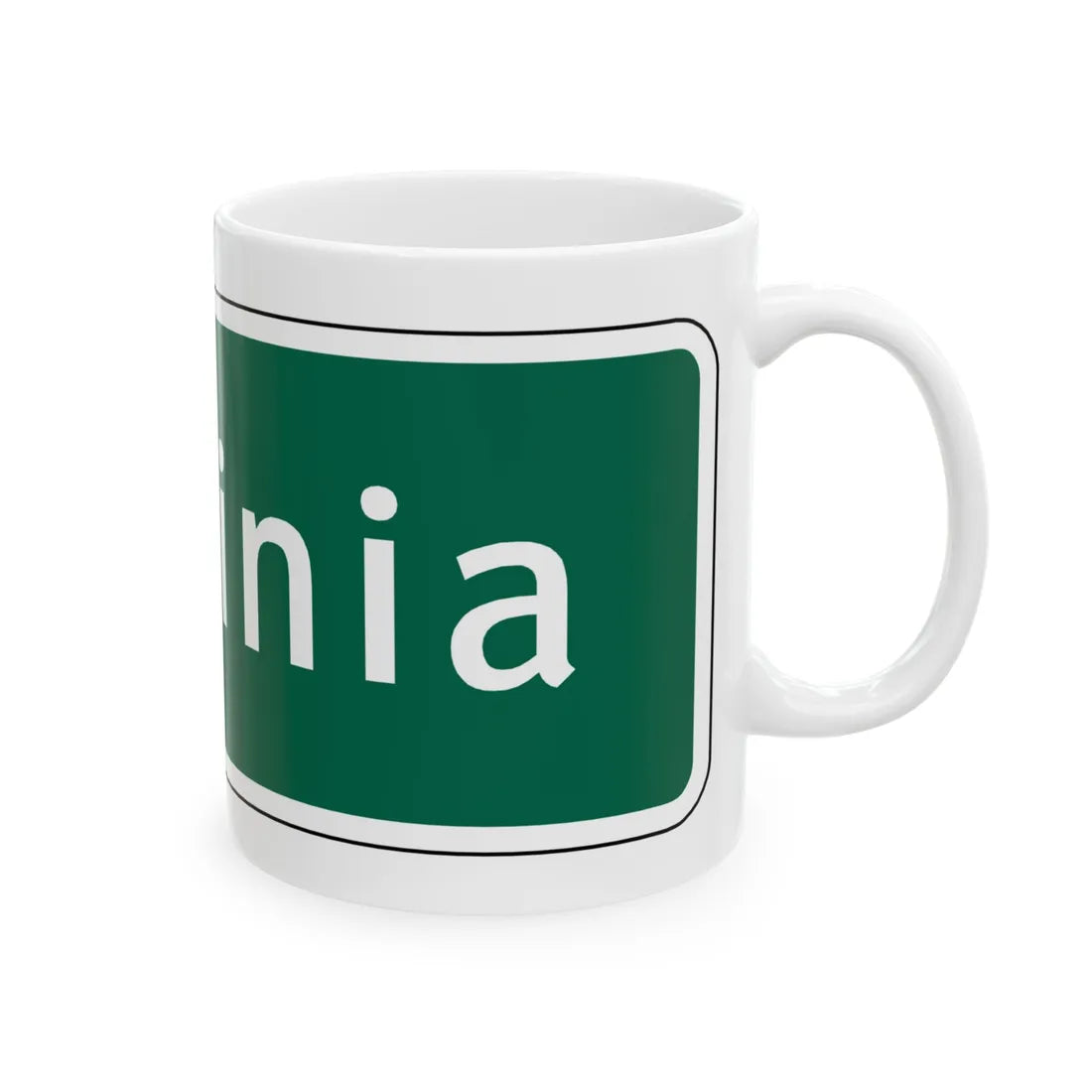 Virginia I-V1a (Virginia) (Road Sign) White Coffee Mug - Go Mug Yourself