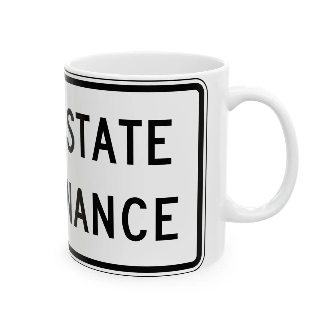 Virginia I-V3a (Virginia) (Road Sign) White Coffee Mug - Go Mug Yourself