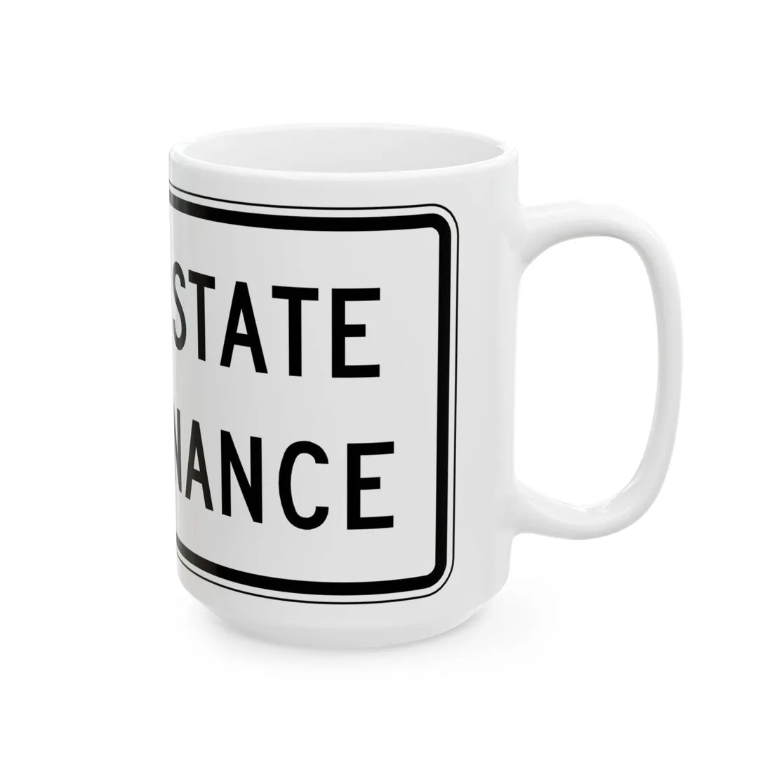Virginia I-V3a (Virginia) (Road Sign) White Coffee Mug - Go Mug Yourself