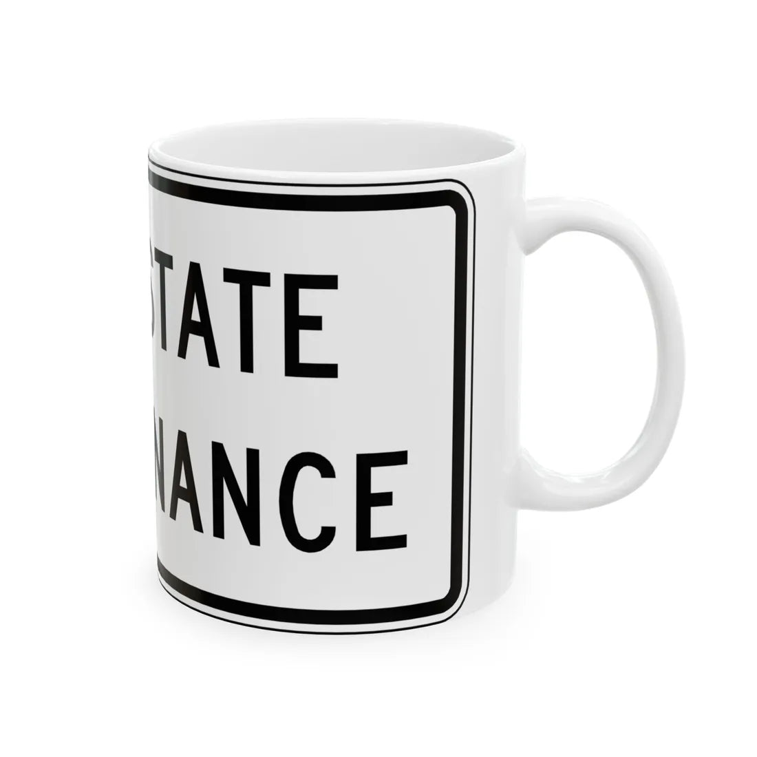 Virginia I-V3b (Virginia) (Road Sign) White Coffee Mug - Go Mug Yourself