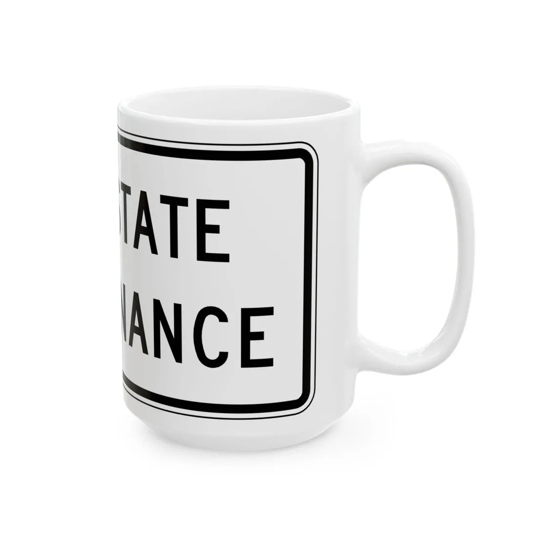 Virginia I-V3b (Virginia) (Road Sign) White Coffee Mug - Go Mug Yourself