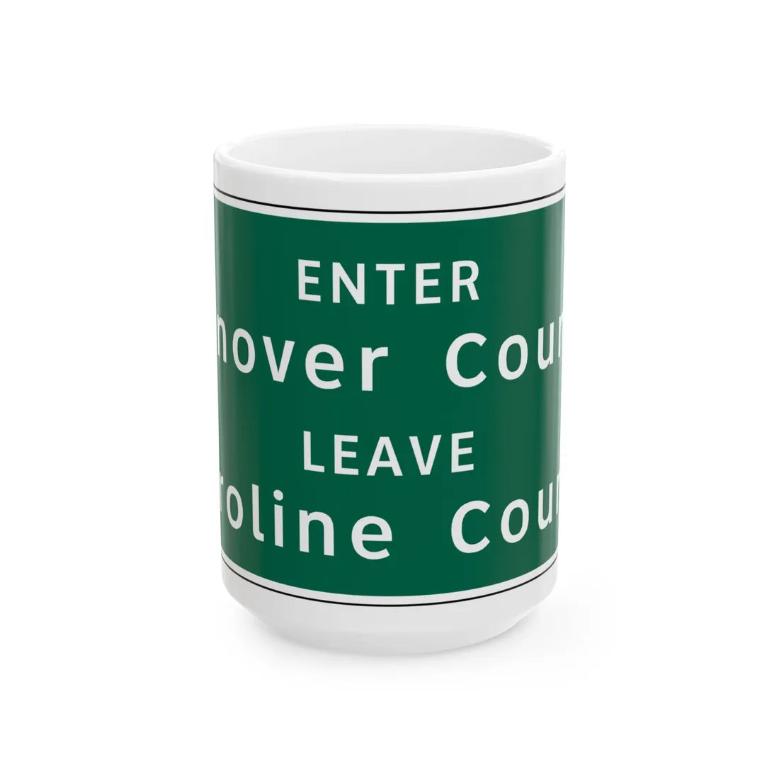 Virginia I-V5a (Virginia) (Road Sign) White Coffee Mug 15oz - Go Mug Yourself