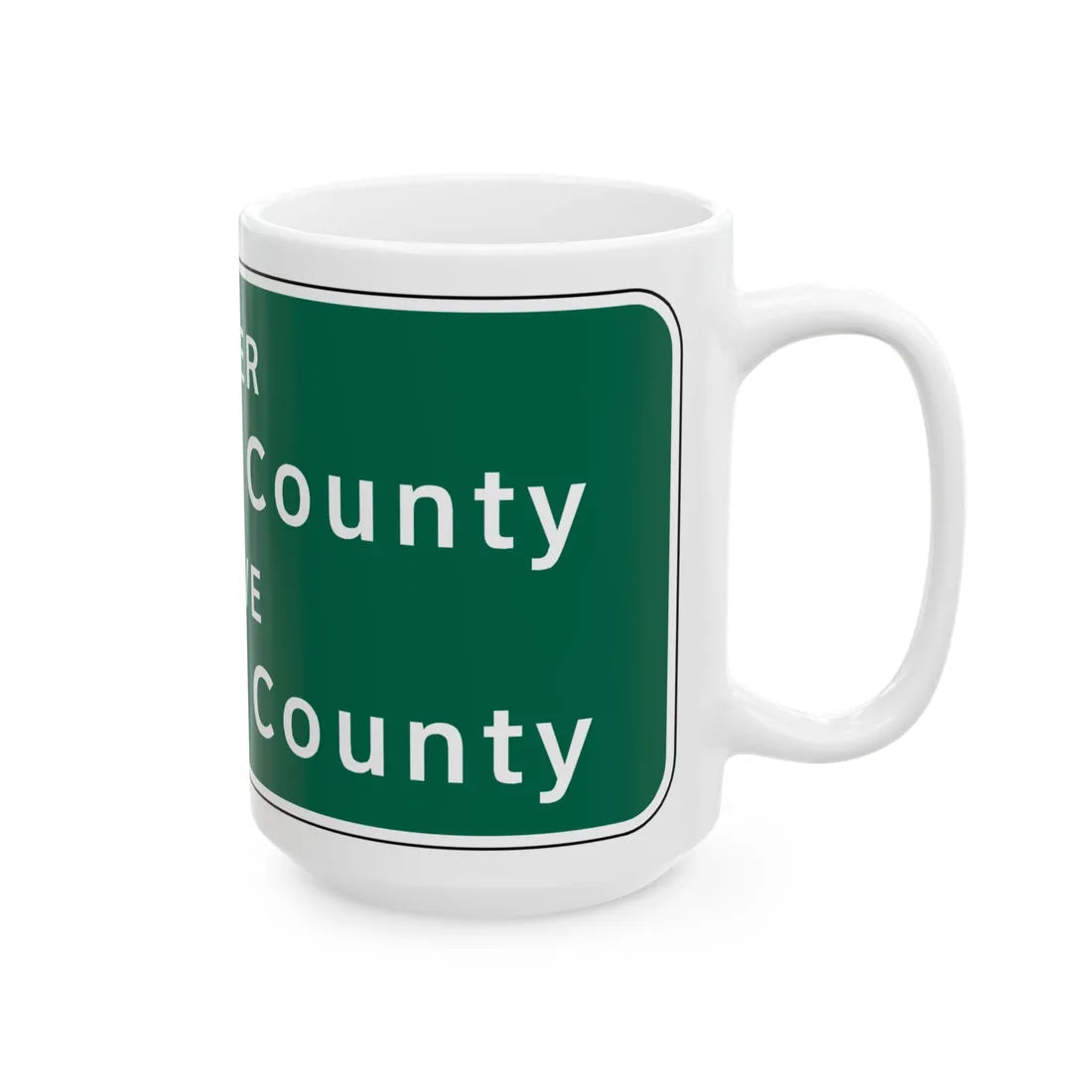 Virginia I-V5a (Virginia) (Road Sign) White Coffee Mug - Go Mug Yourself