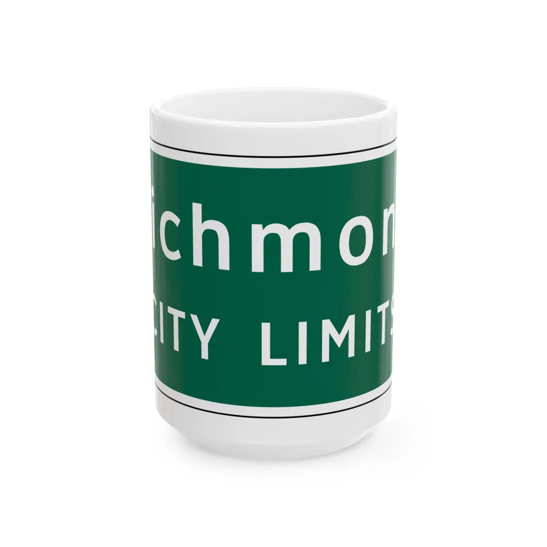 Virginia I-V6 (Virginia) (Road Sign) White Coffee Mug 15oz - Go Mug Yourself
