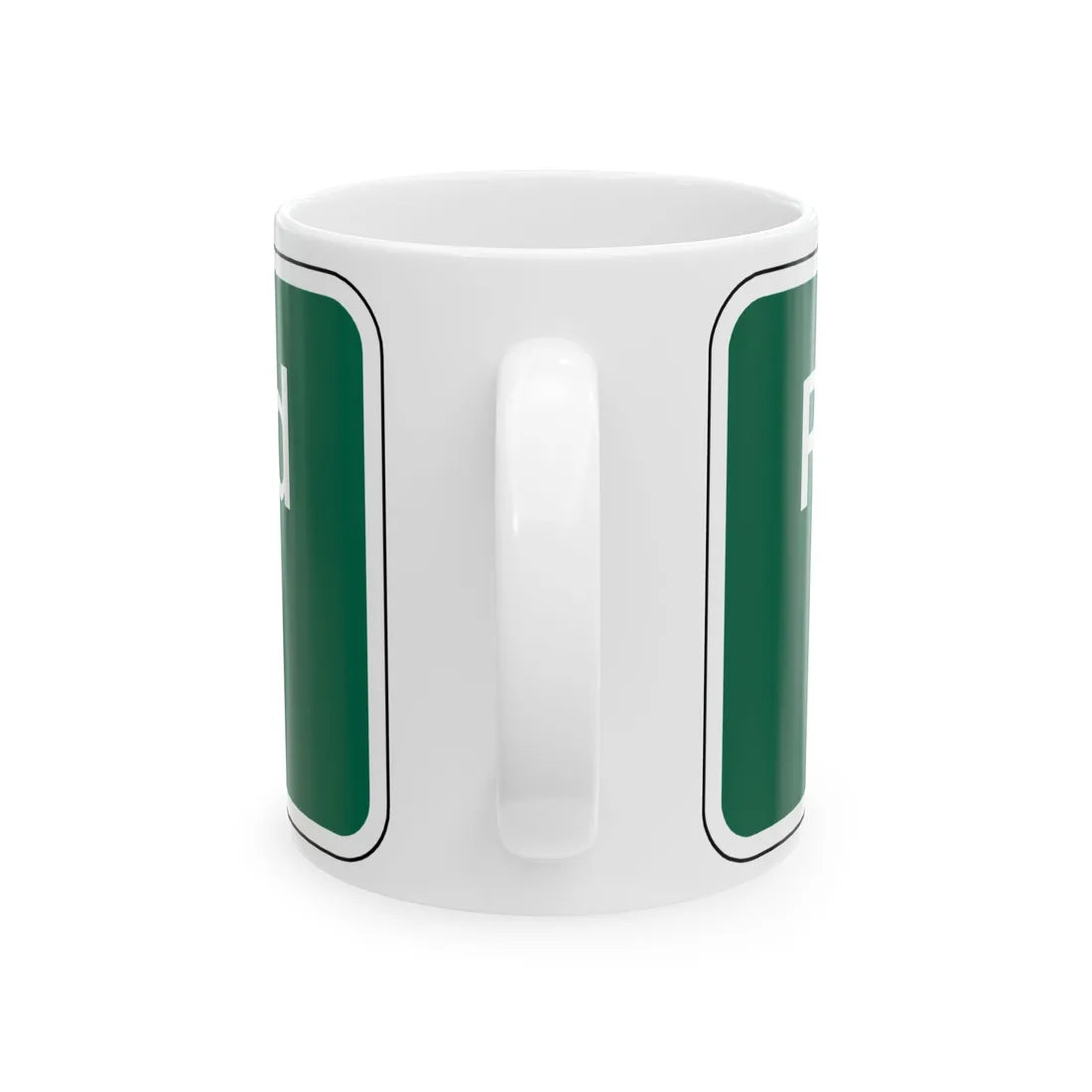 Virginia I-V6 (Virginia) (Road Sign) White Coffee Mug - Go Mug Yourself