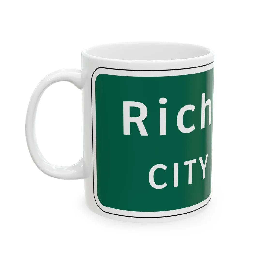 Virginia I-V6 (Virginia) (Road Sign) White Coffee Mug - Go Mug Yourself