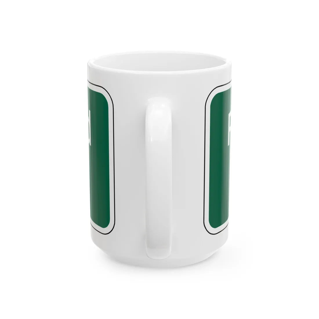 Virginia I-V6 (Virginia) (Road Sign) White Coffee Mug - Go Mug Yourself