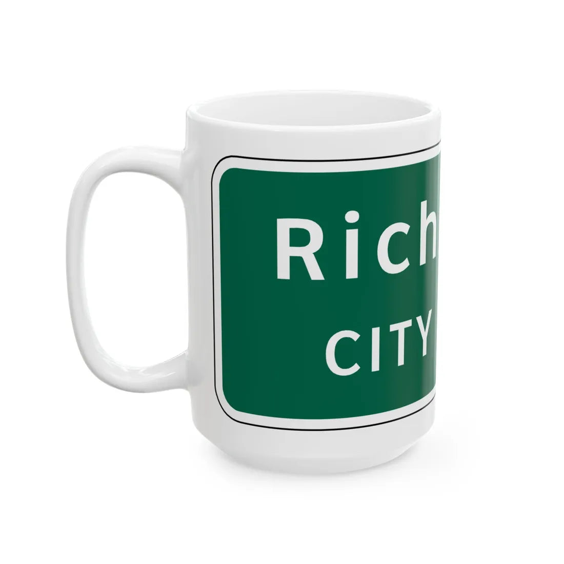 Virginia I-V6 (Virginia) (Road Sign) White Coffee Mug - Go Mug Yourself