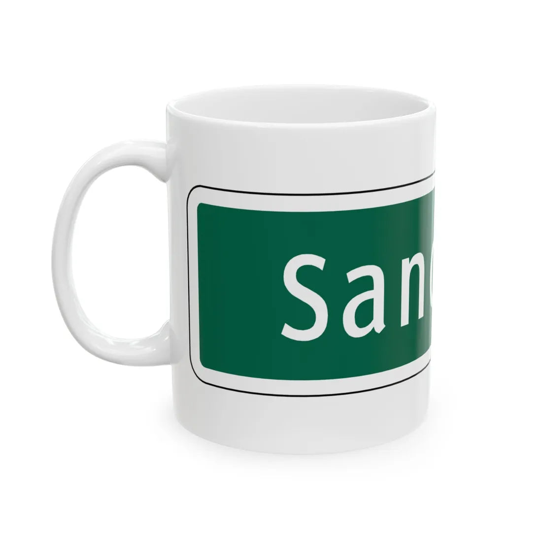 Virginia I-V8a (Virginia) (Road Sign) White Coffee Mug - Go Mug Yourself