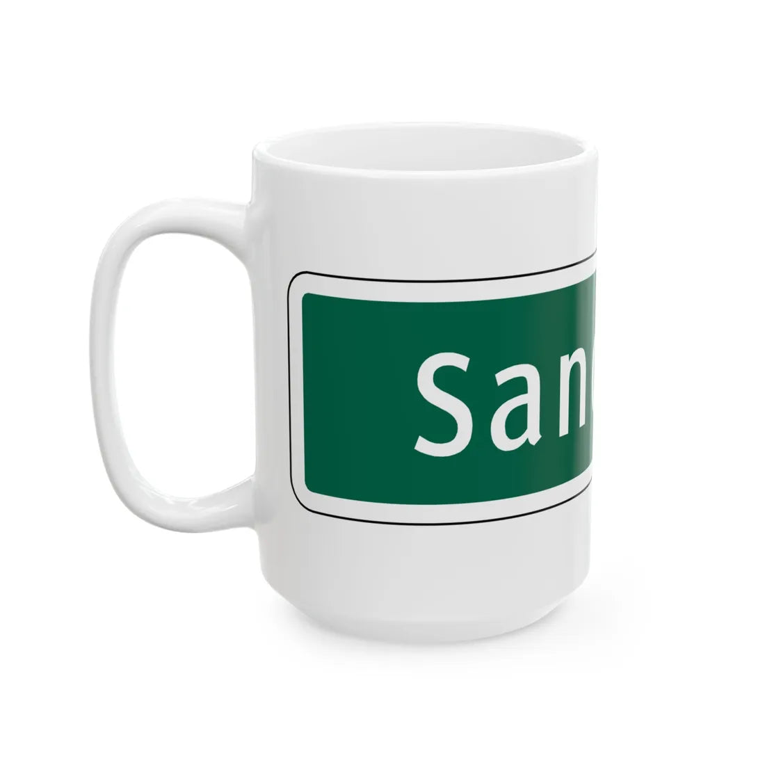 Virginia I-V8a (Virginia) (Road Sign) White Coffee Mug - Go Mug Yourself