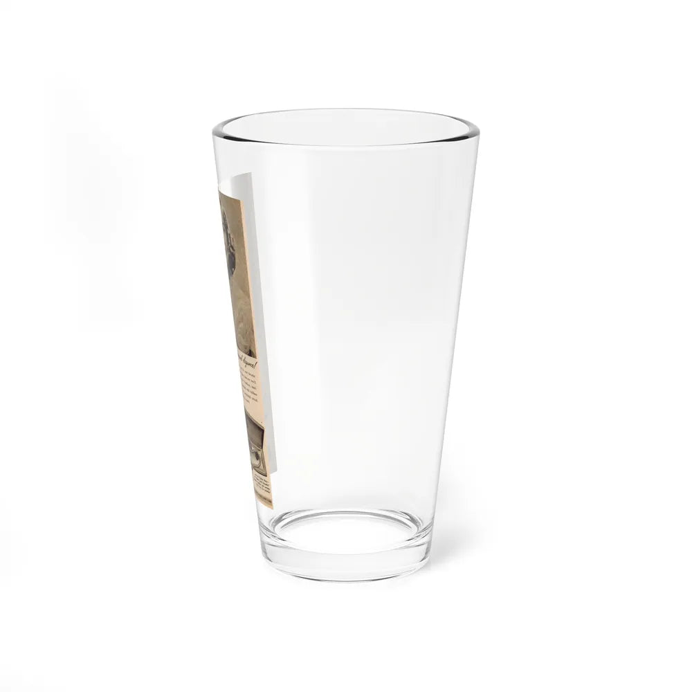 Virginia Mayo #228 - B&W Jewlrey Add with, Head & Shoulder Glamour Shot Circa between 1949-1950 (Vintage Female Icon) Pint Glass 16oz - Go Mug Yourself