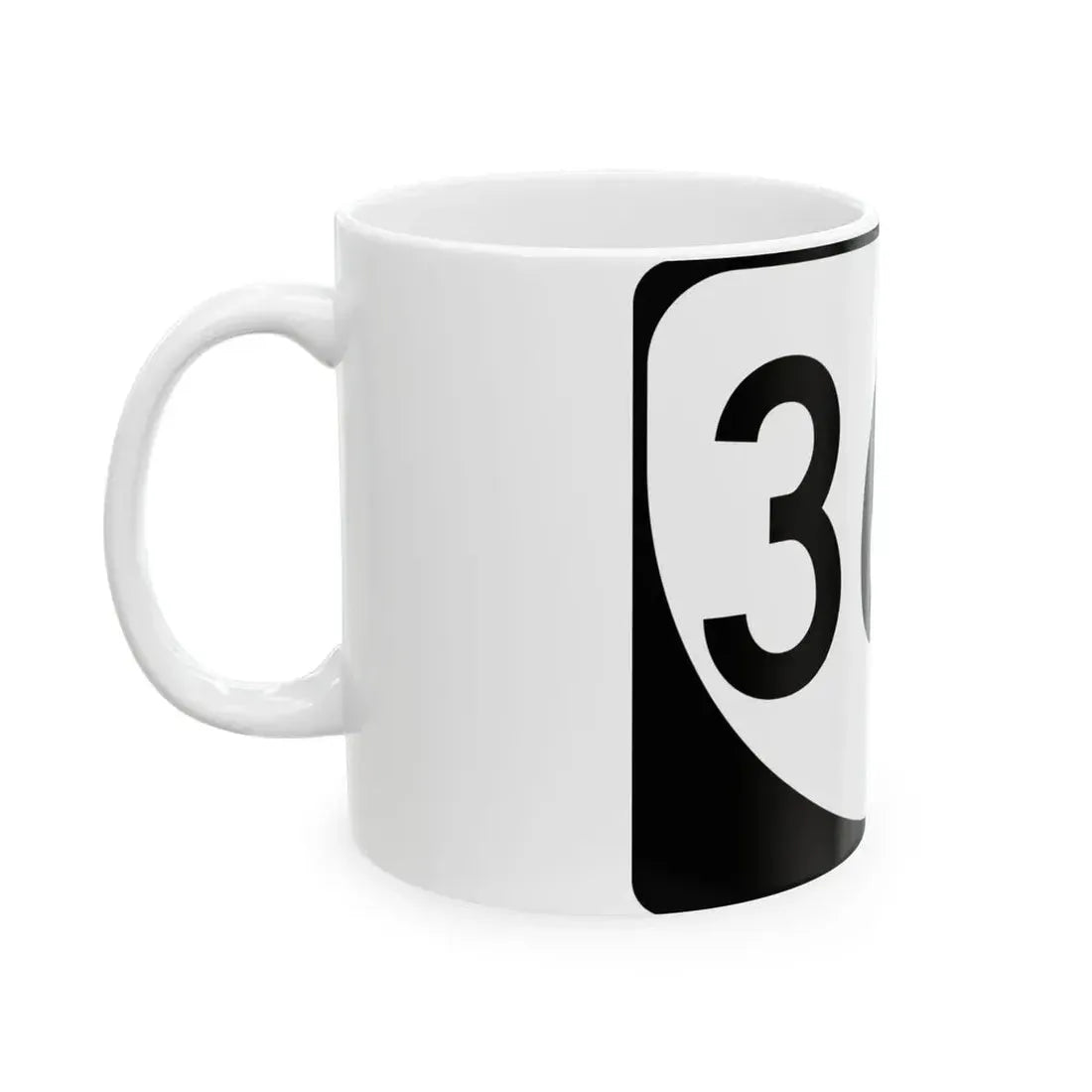 Virginia template three-digit (Virginia) (Road Sign) White Coffee Mug - Go Mug Yourself