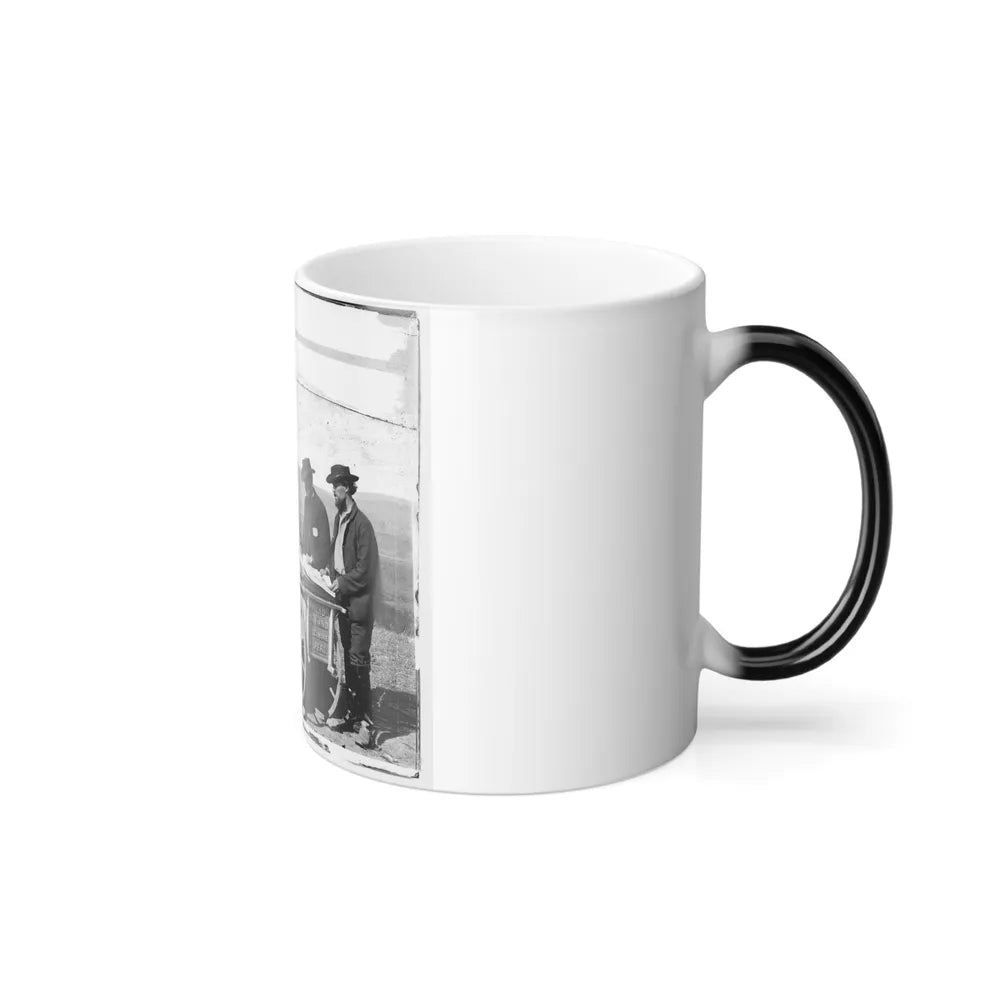 Virginia. Newspaper Vendor and Cart in Camp (U.S. Civil War) Color Changing Coffee Mug 11oz-Go Mug Yourself