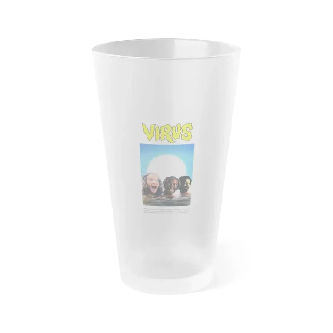 VIRUS (HELL OF THE LIVING DEAD) 1980 Movie Poster - Frosted Pint Glass 16oz 16oz Frosted - Go Mug Yourself