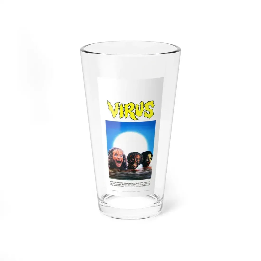VIRUS (HELL OF THE LIVING DEAD) 1980 Movie Poster - Pint Glass 16oz 16oz - Go Mug Yourself