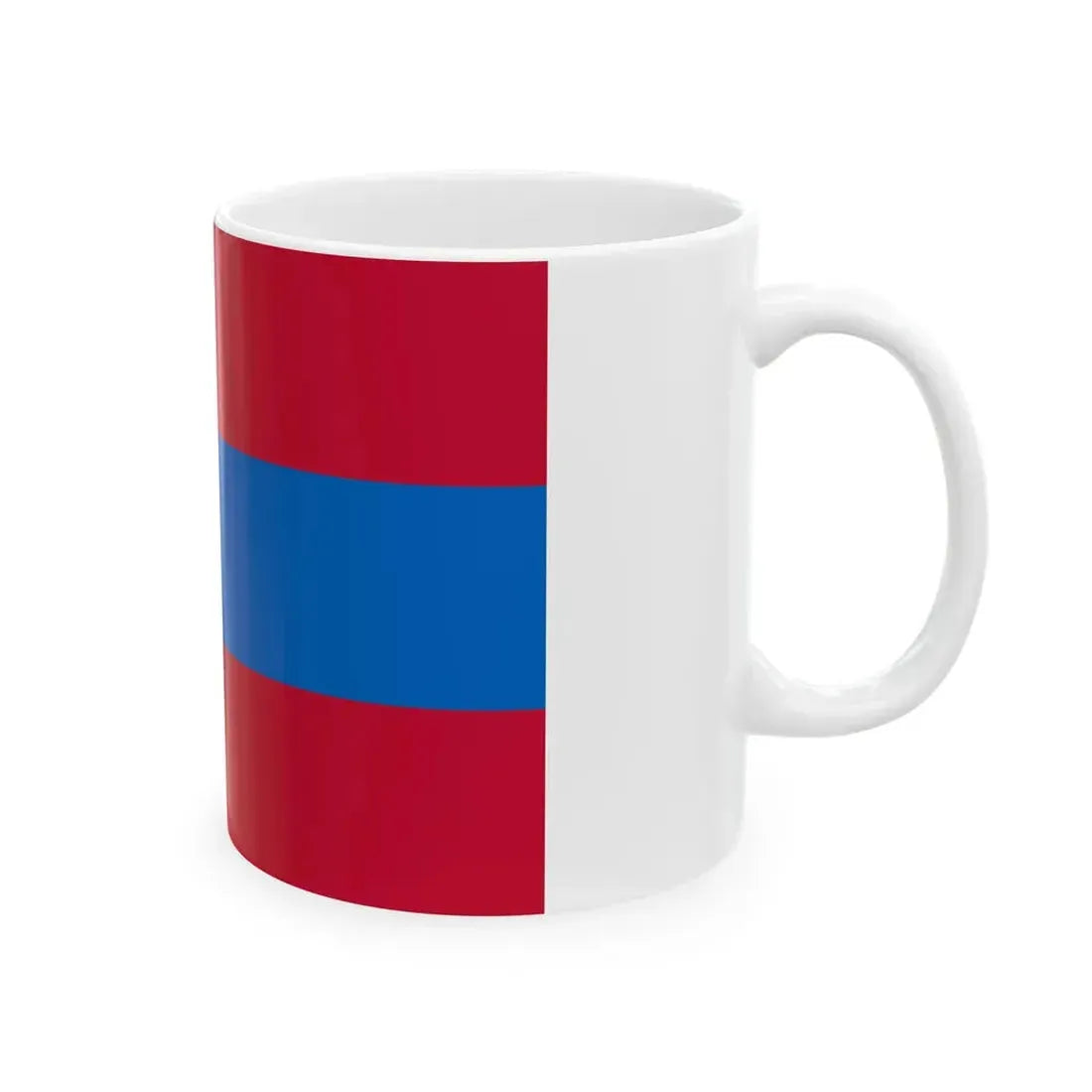 Vise flag 3 (Belgium) White Coffee Mug - Go Mug Yourself