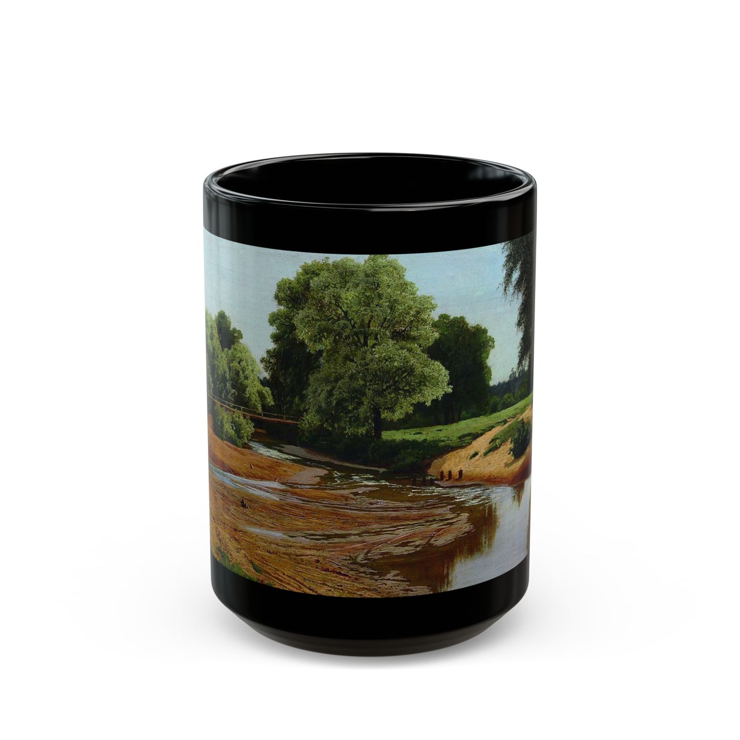 Vladimir Orlovsky (1842-1914) Summer Landscape - 1877 - Black Coffee Mug-15oz-Go Mug Yourself