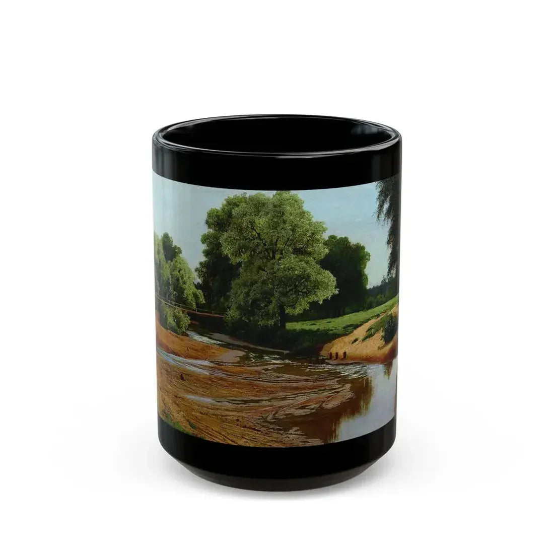 Vladimir Orlovsky (1842-1914) Summer Landscape - 1877 - Black Coffee Mug 15oz - Go Mug Yourself