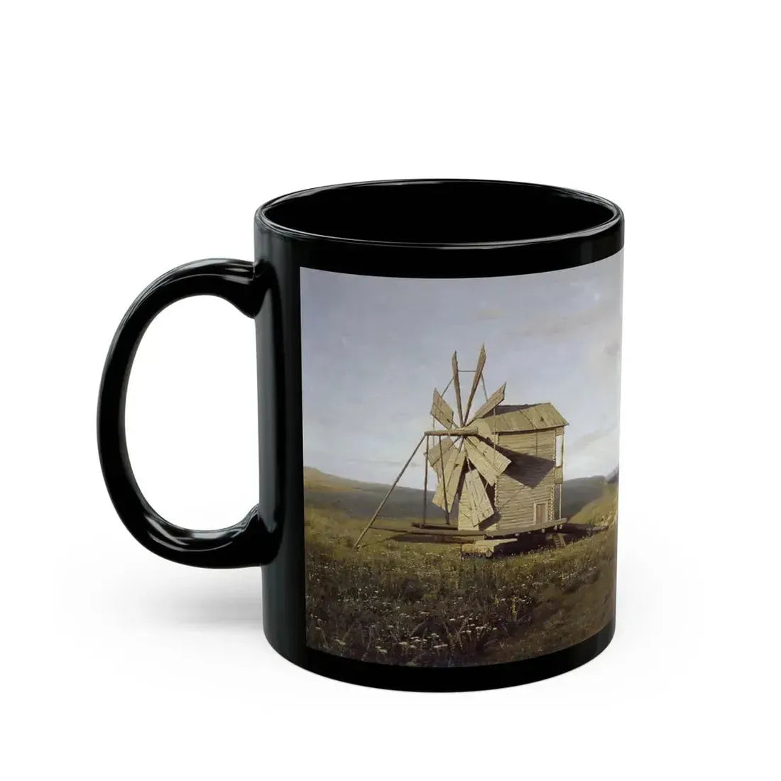 Vladimir Orlovsky (1842-1914) Ukranian Landscape -1882 - Black Coffee Mug - Go Mug Yourself