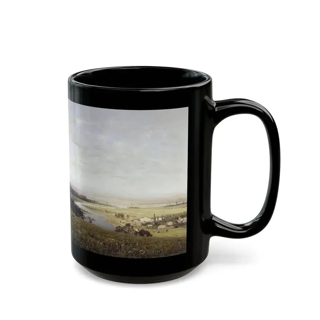 Vladimir Orlovsky (1842-1914) Ukranian Landscape -1882 - Black Coffee Mug - Go Mug Yourself