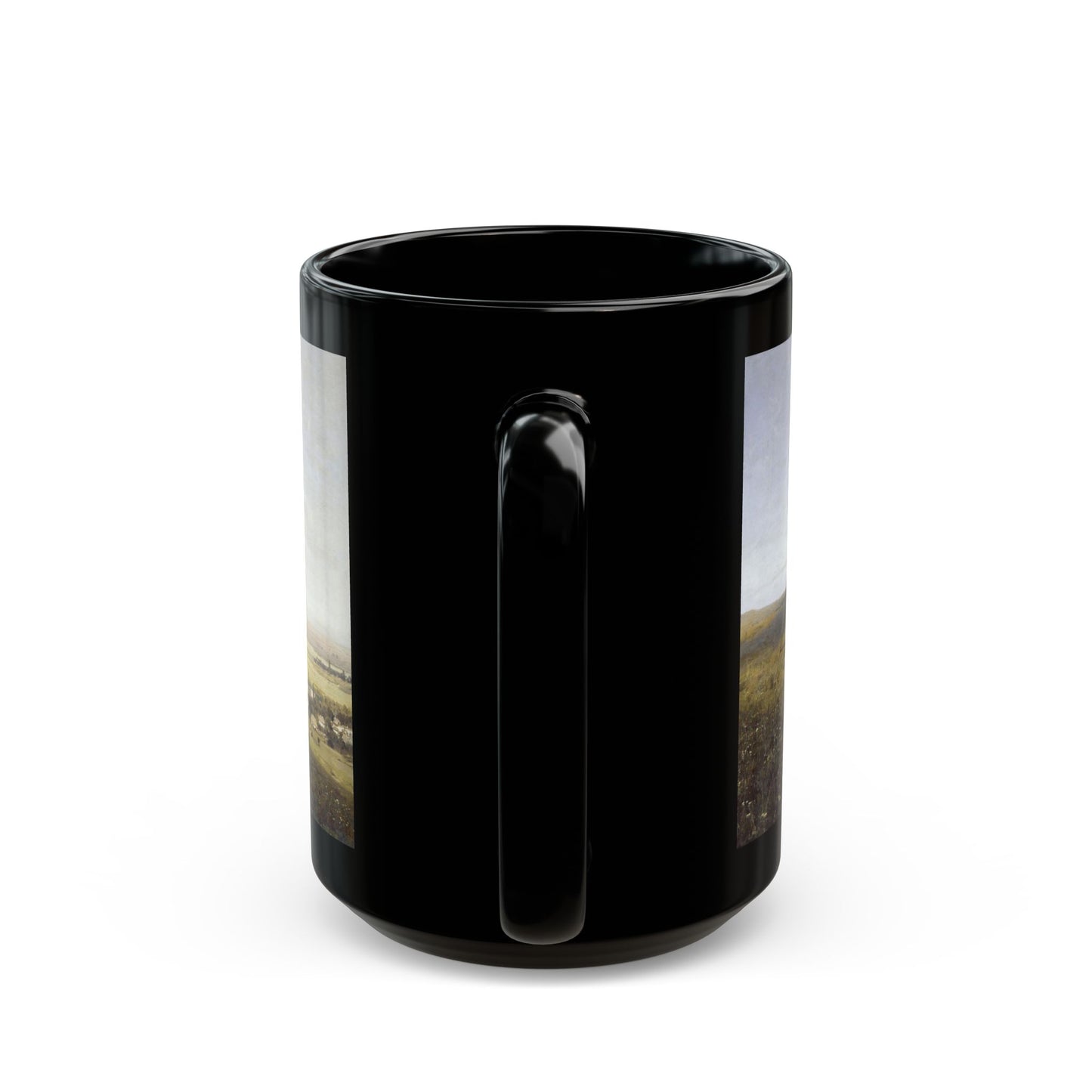Vladimir Orlovsky (1842-1914) Ukranian Landscape -1882 - Black Coffee Mug-Go Mug Yourself