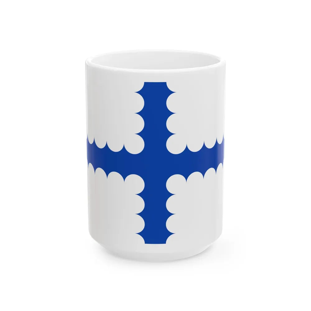 Vlag Beersel (Belgium) White Coffee Mug 15oz - Go Mug Yourself
